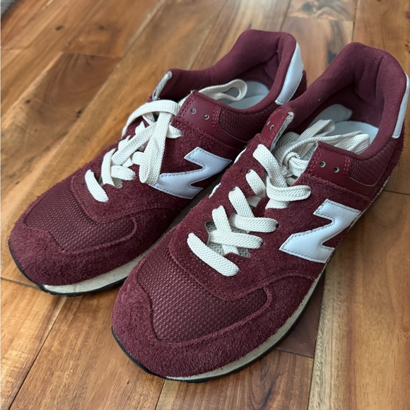 Burgundy and White Sneakers - Picture 1 of 3